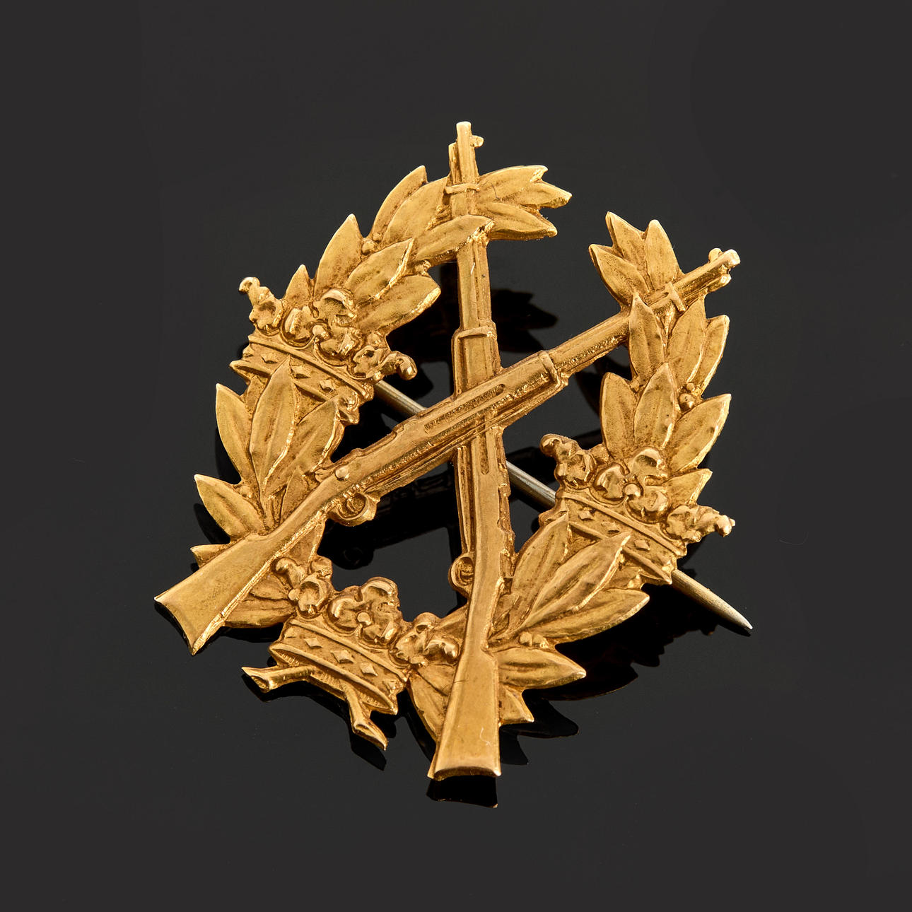 SKYDEMEDALJE, 18k guld.