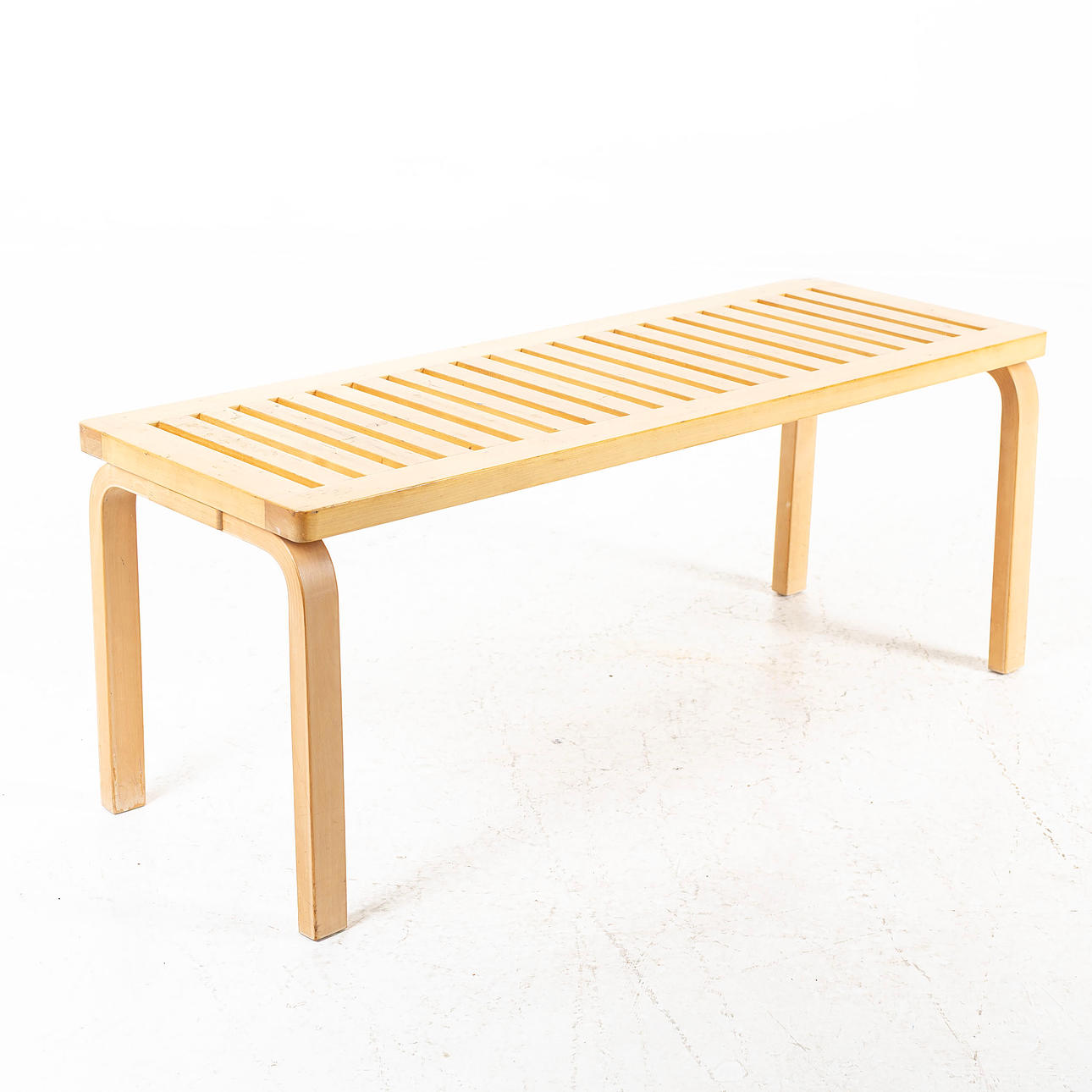 ALVAR AALTO. Bench, model 153A, Artek, Finland.