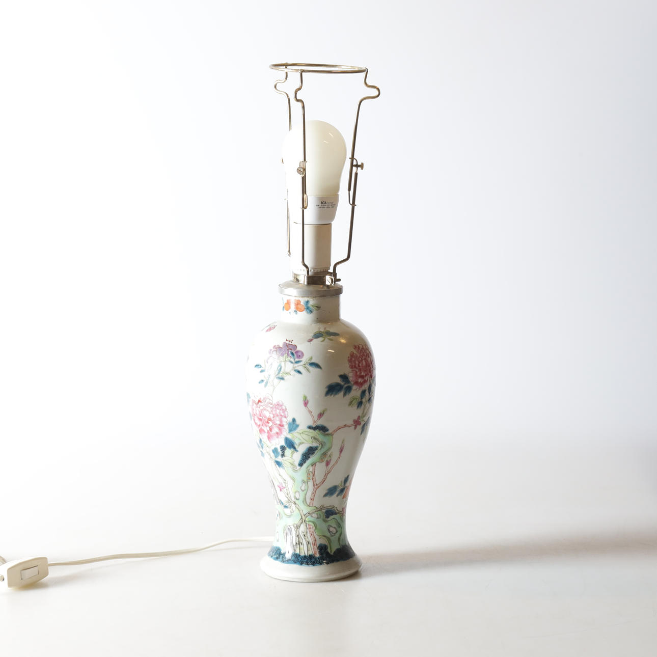 TABLE LAMP, remade vase, porcelain, China.
