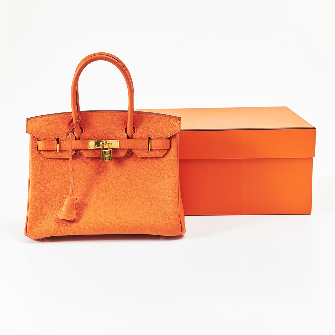 HERMES. Bolso, «Birkin 30", Clemence, 2012.