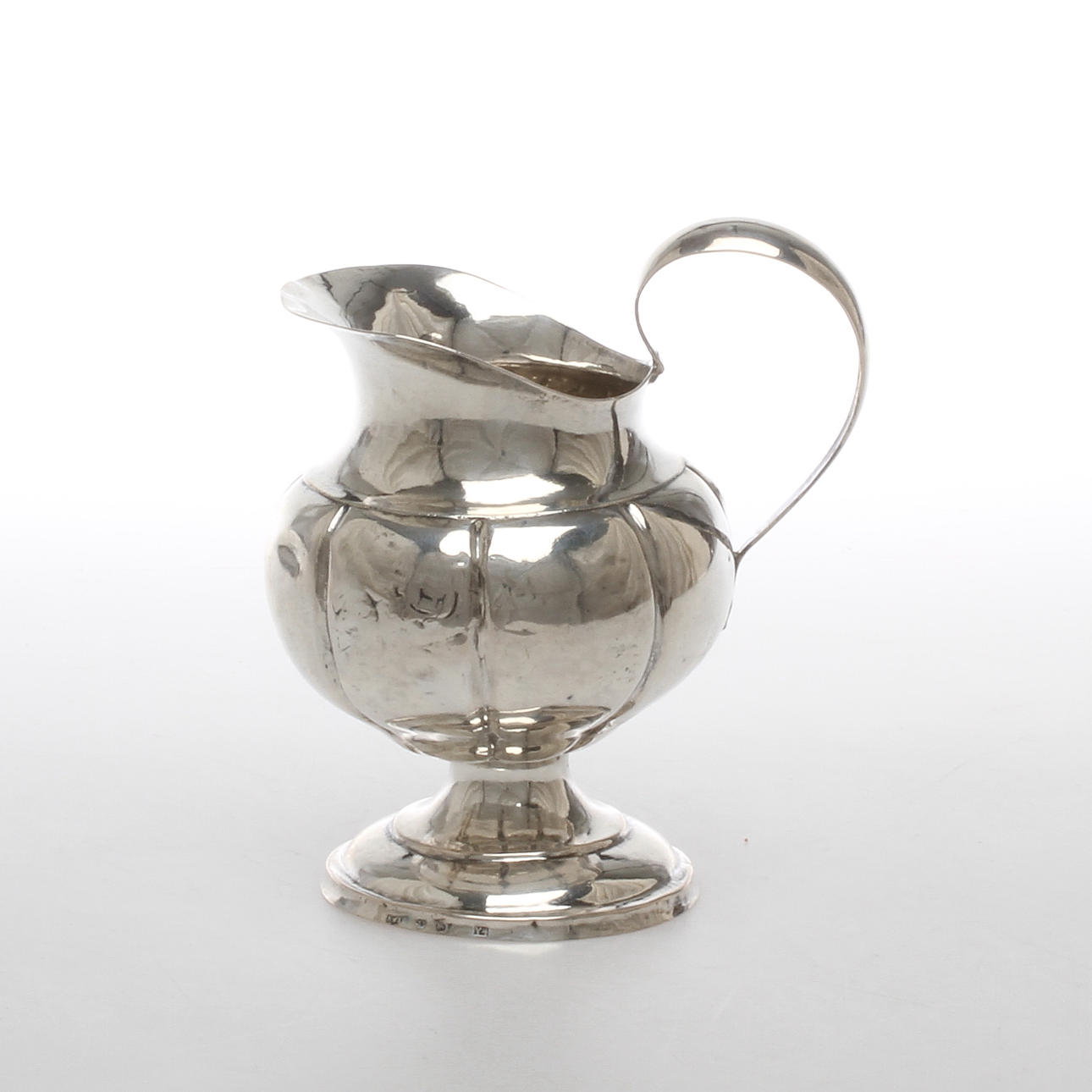 GRÄDDKANNA, silver, Nils Jacob Helldahl, Östersund, 1853.