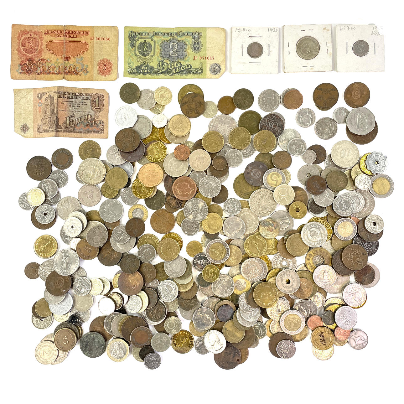 LOT COINS +3ST BANKNOTES, Swedish, foreign, various currencies.