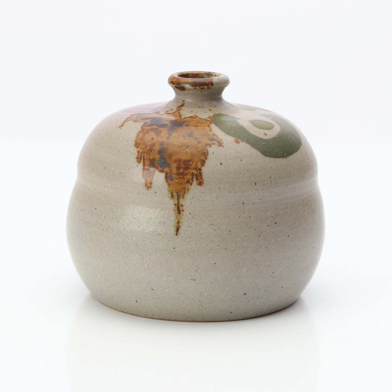 CLAES THELL. VASE. Glazed stoneware. Signed below.