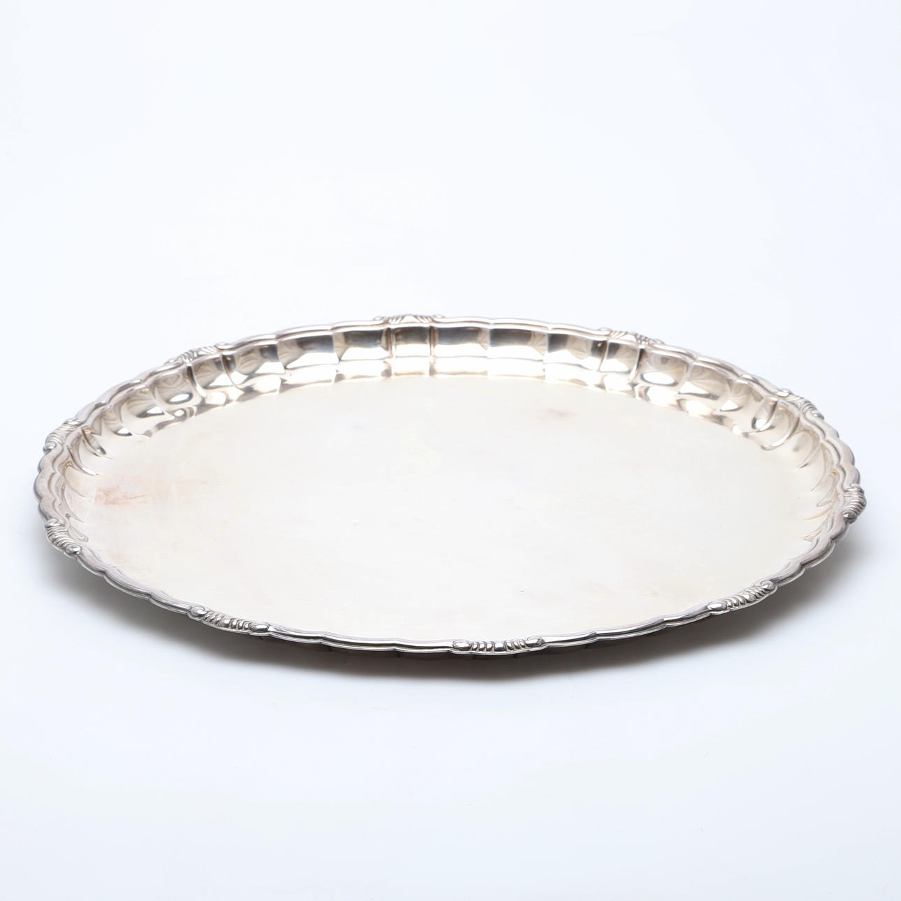 SERVING TRAY, nickel silver, CG Hallberg.