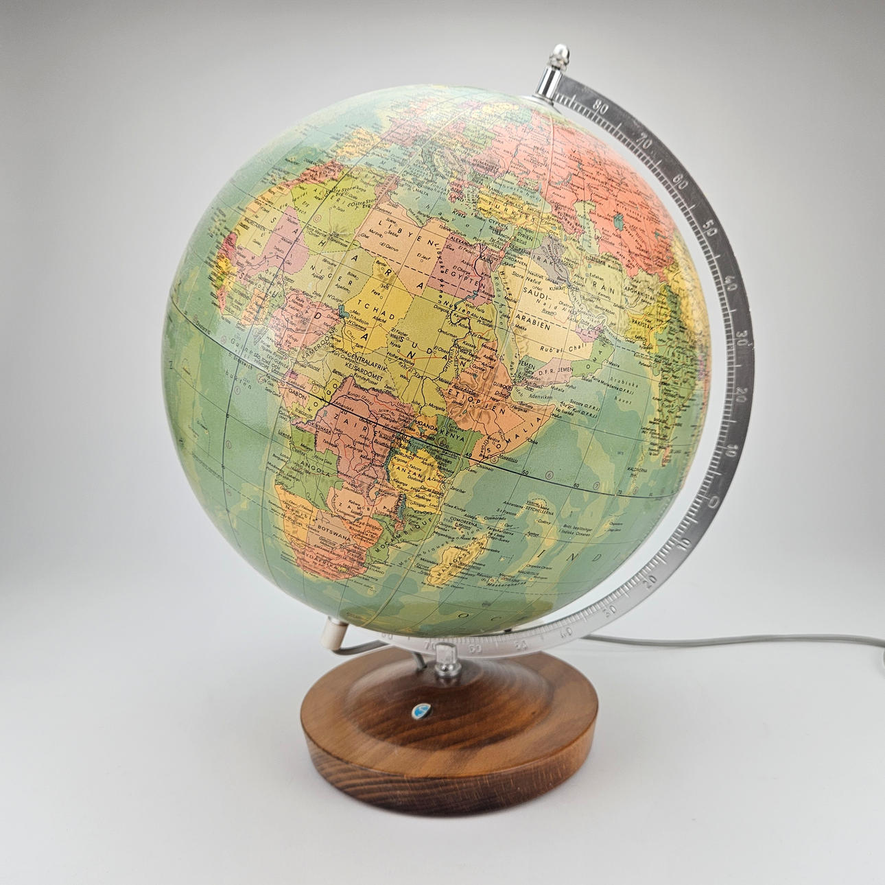 Räth Poliittinen maapallo, DDR, 1970-luku.