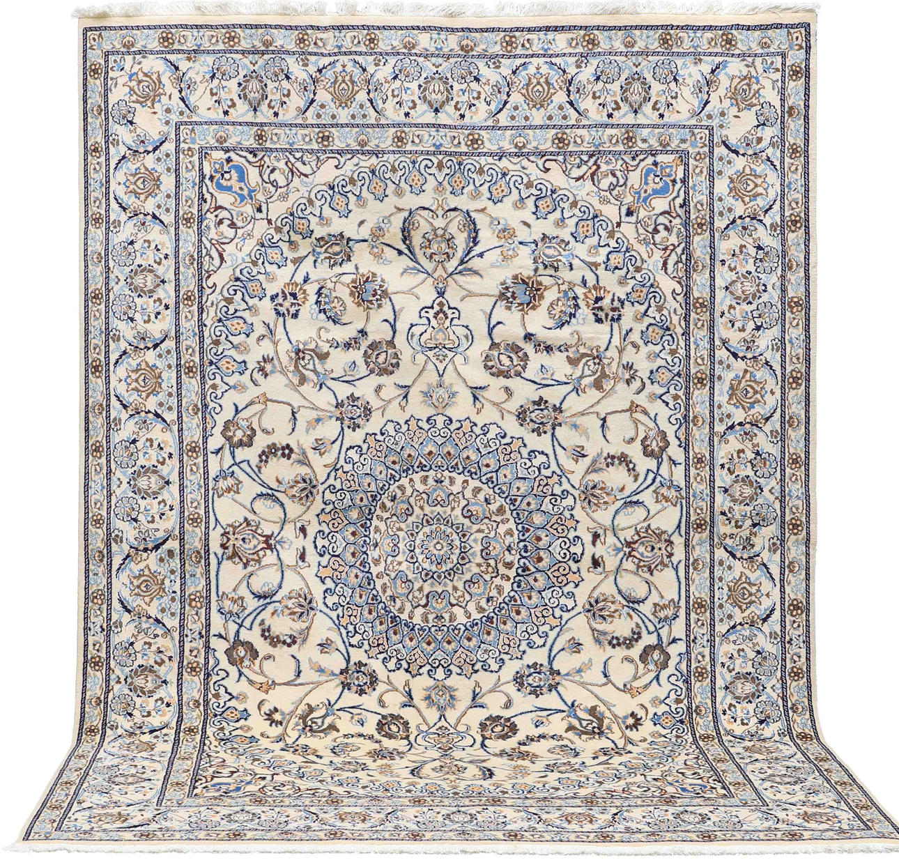 MATTA, persisk, Nain med silkesinslag, 340 x 243 cm.