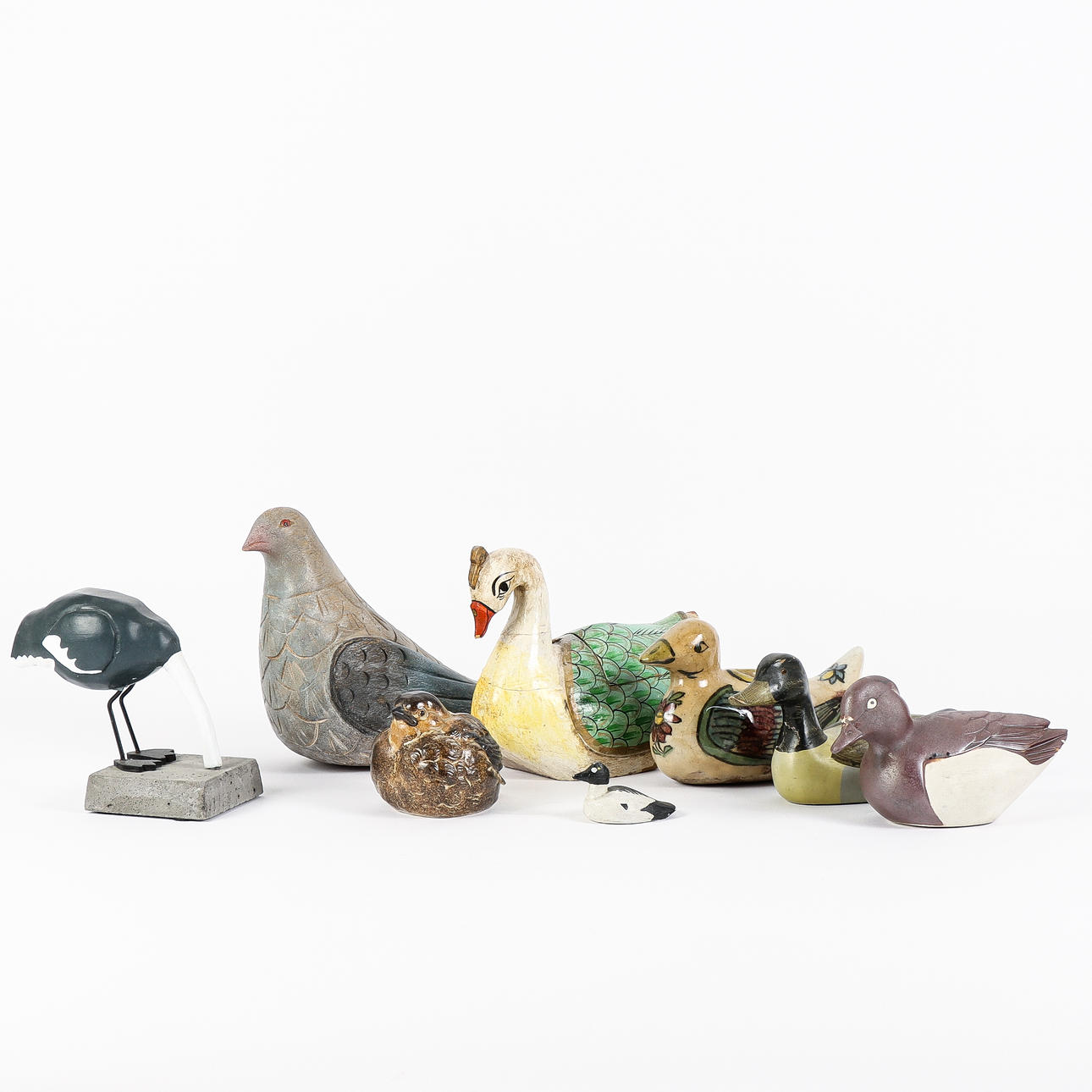 BIRDS different materials.