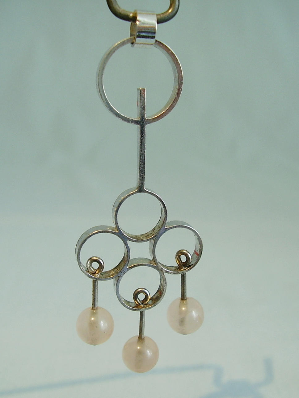 HÄNGE rosenkvarts silver modernist.