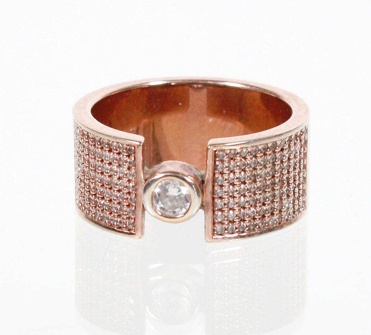 BANDRING, SILBER 925 VERGOLDET.