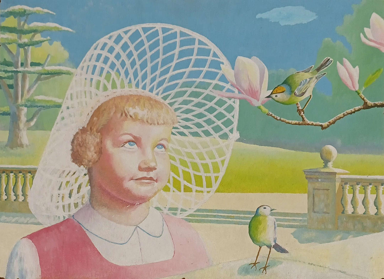 UNFRAMED OIL ON HARDBOARD.