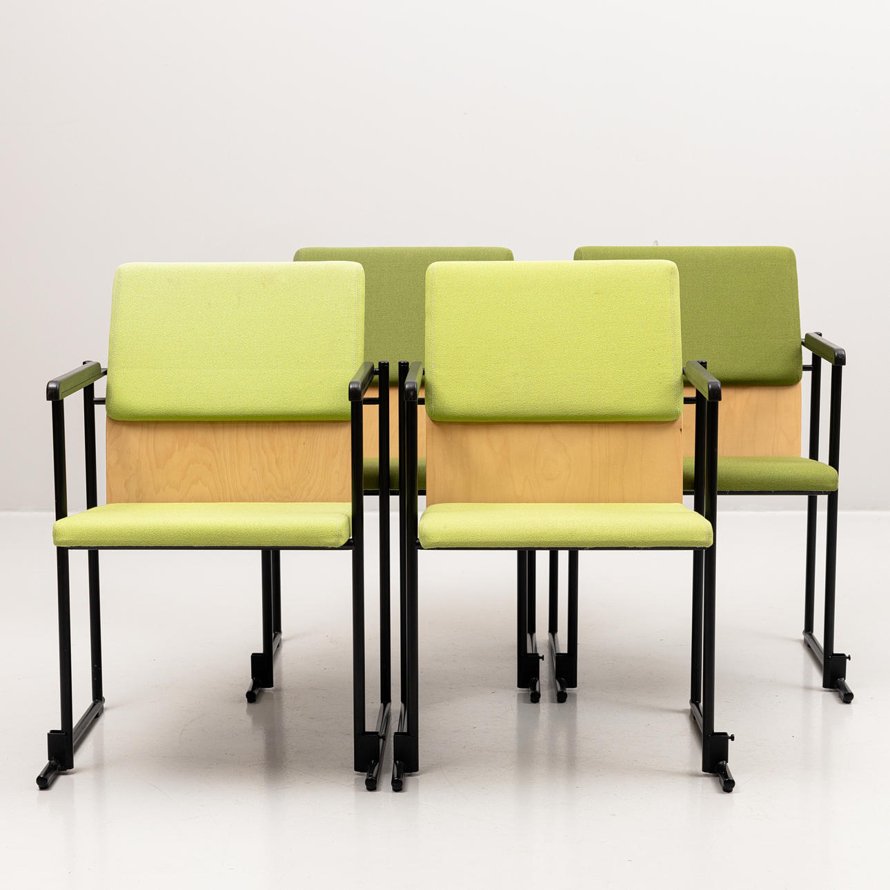 YRJÖ KUKKAPURO. Armchairs, stackable, 2+2, Avarte Finland.