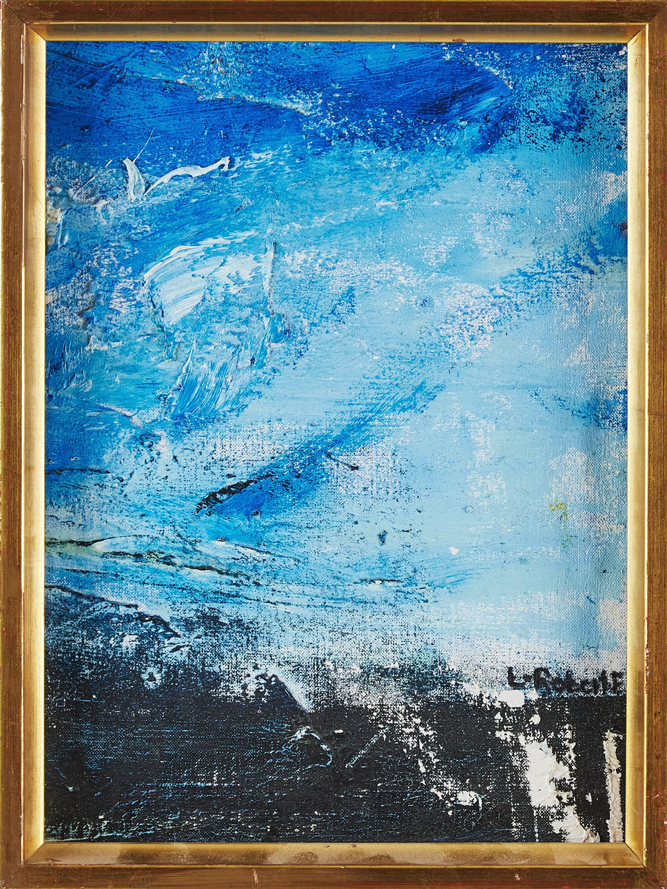 LEIF ROBERT ERIKSSON. “Baltic Sea”, oil on panel, signed L. Robert. E.