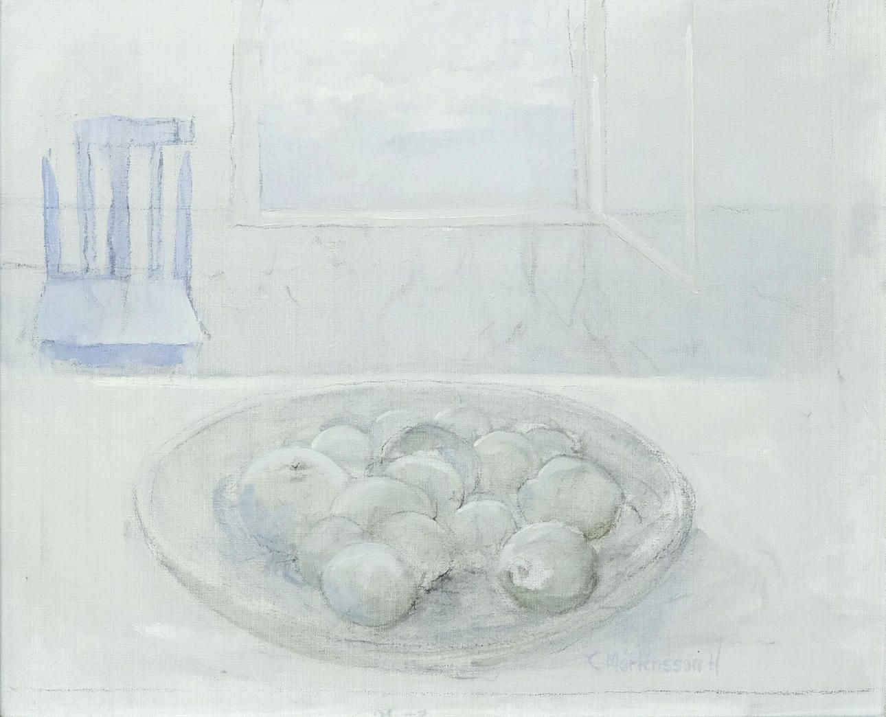 CHRISTINA MÅRTENSSON. INTERIOR WITH FRUIT PLATTER.