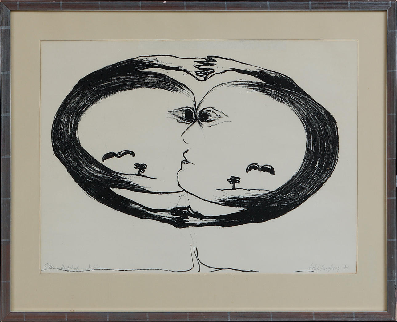 VIOLET TENGBERG. Graphic sheets, 2 pcs, signed.