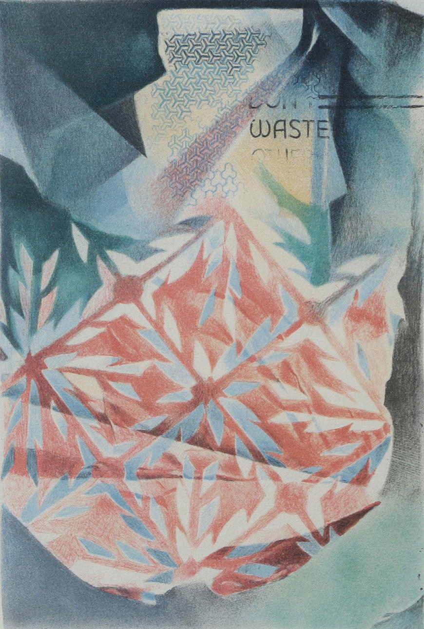 MAGNUS KROOK. Composition, lithograph in colours, signed -86.