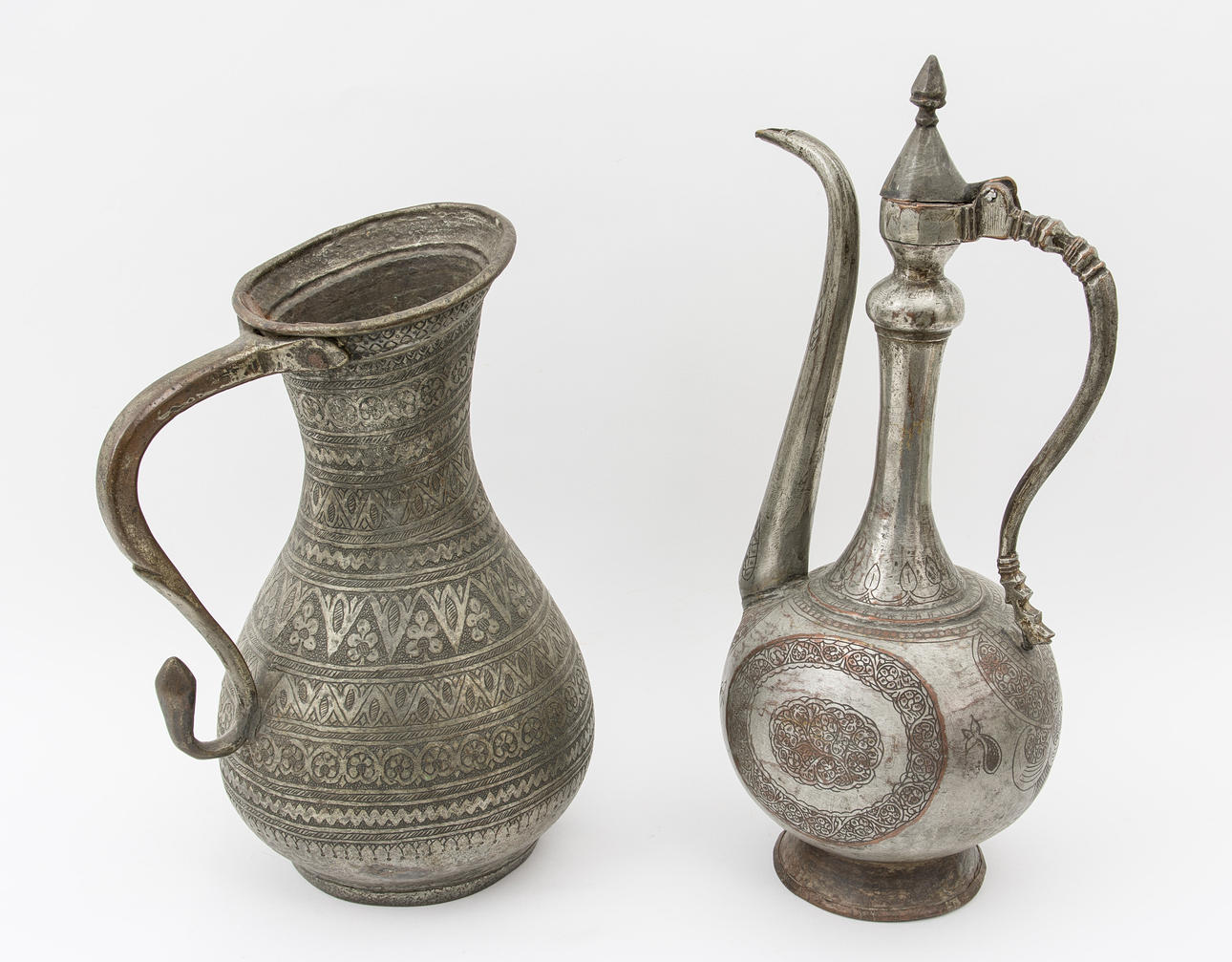 kanna/kanna, konserverad koppar, antik.