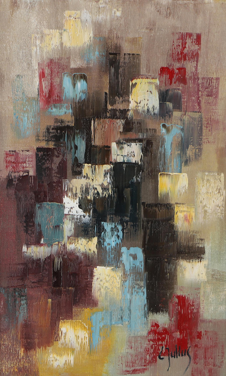 CARL JULIUS. Composition, oil on canvas, signed C. Julius.