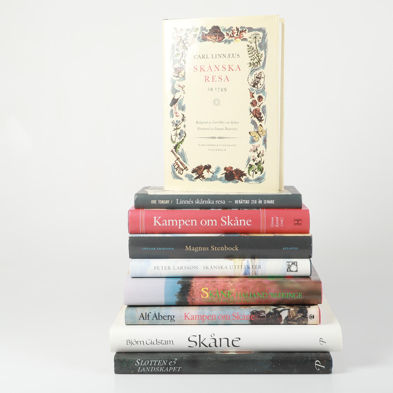 Books, 9 pieces, Skånelitskrift.