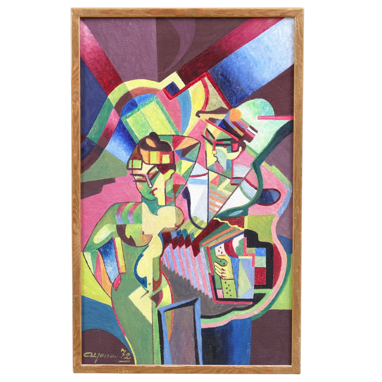 JAN SIGFRID ALFONS CARLSSON. Oil on panel, composition, signed Alfons, dated -72.