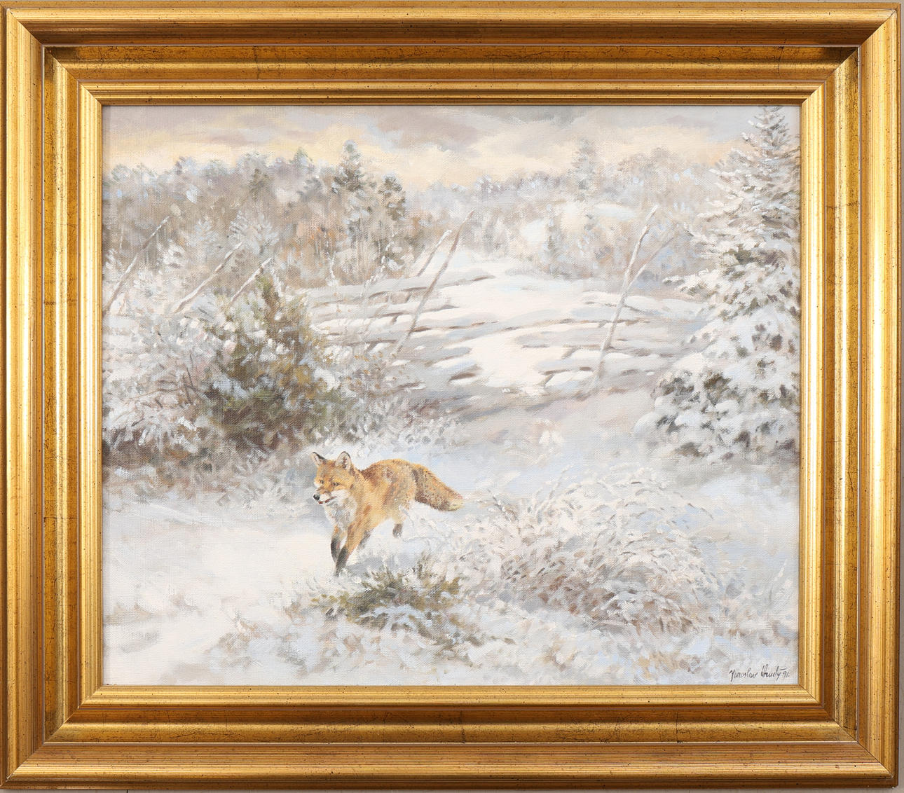 JAROSLAW CHUDY. oil on canvas, signed and dated -91.