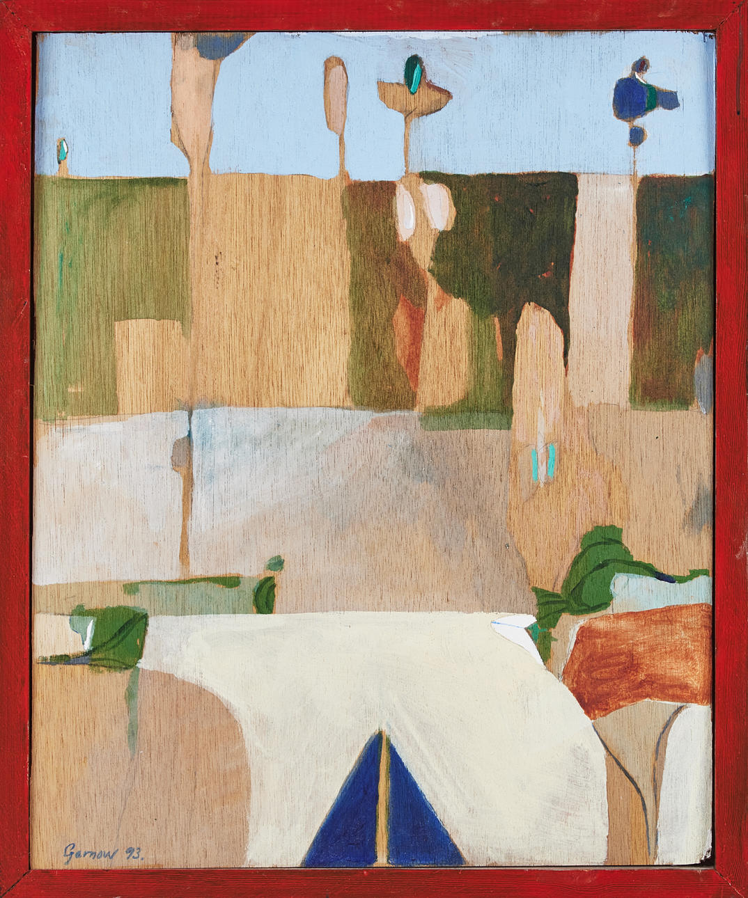 ANDERS WAERNABO GARNOW. Alien garden, oil on panel, signed and dated -93.