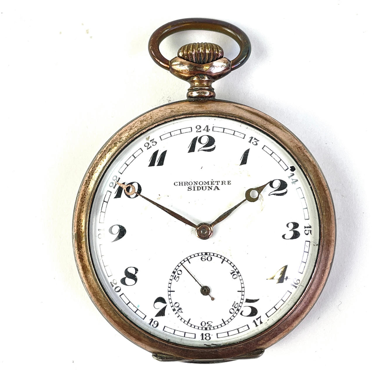 POCKET WATCH, silver, Siduna chronometer (defect).