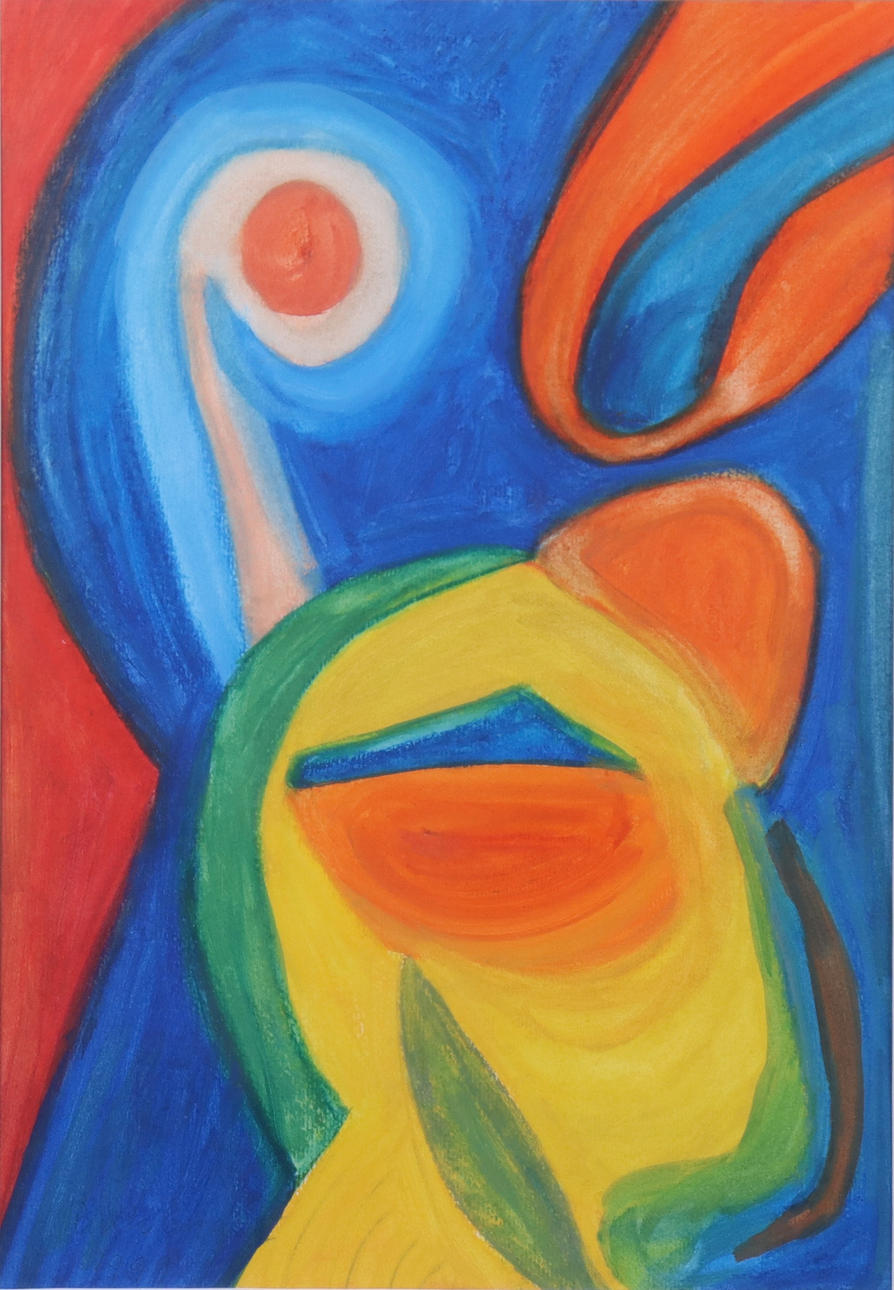 OIDENTIFIERAD KONSTNÄR. pastel, composition.