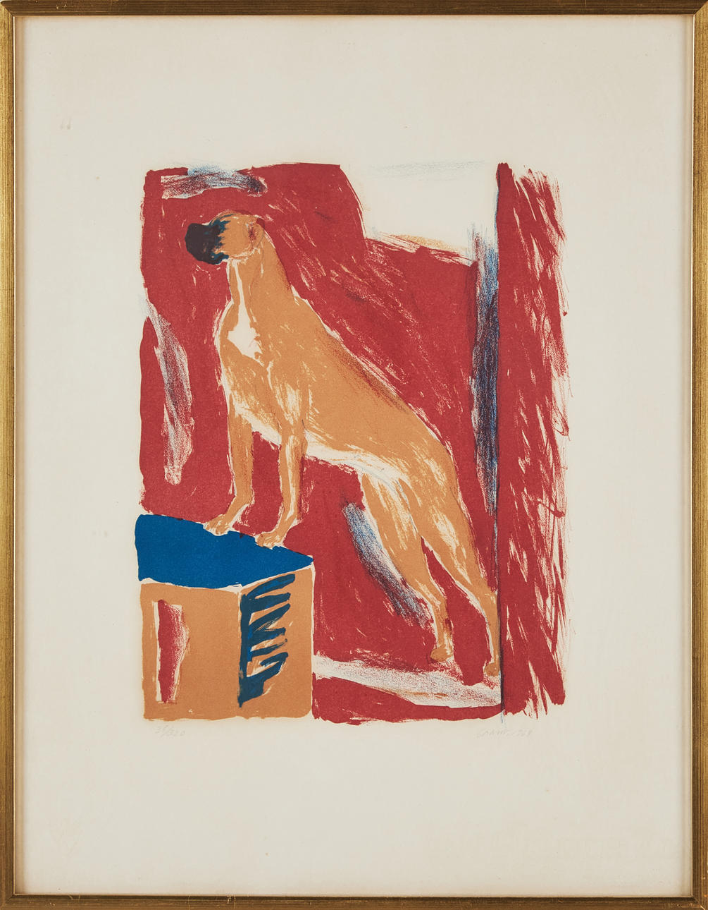 LENNART GRAM. “Jonna”, lithograph in colours, signed Gram, numbered 35/320, dated 1969.