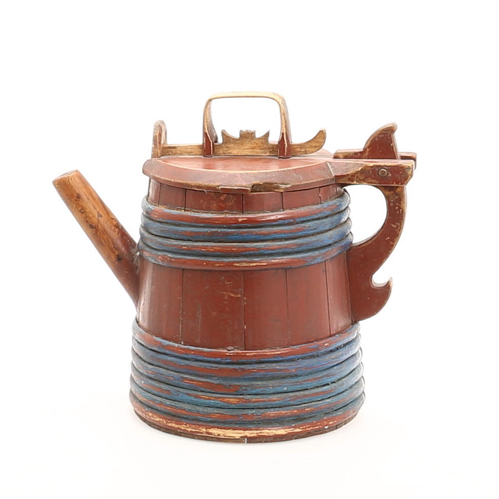 PIPSTÅNKA, bemålat trä, allmoge.