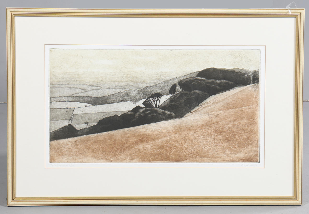 COLIN BYGRAVE (BRITISH, 1933-2020) "DOWNS LANDSCAPE".