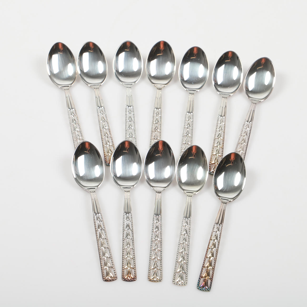 COFFEE SPOONS, 12 pieces, silver, Gab, 1999.