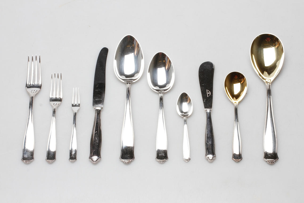 BESTICK, 52 delar, "Drotten", nysilver, GAB, 1900-tal.