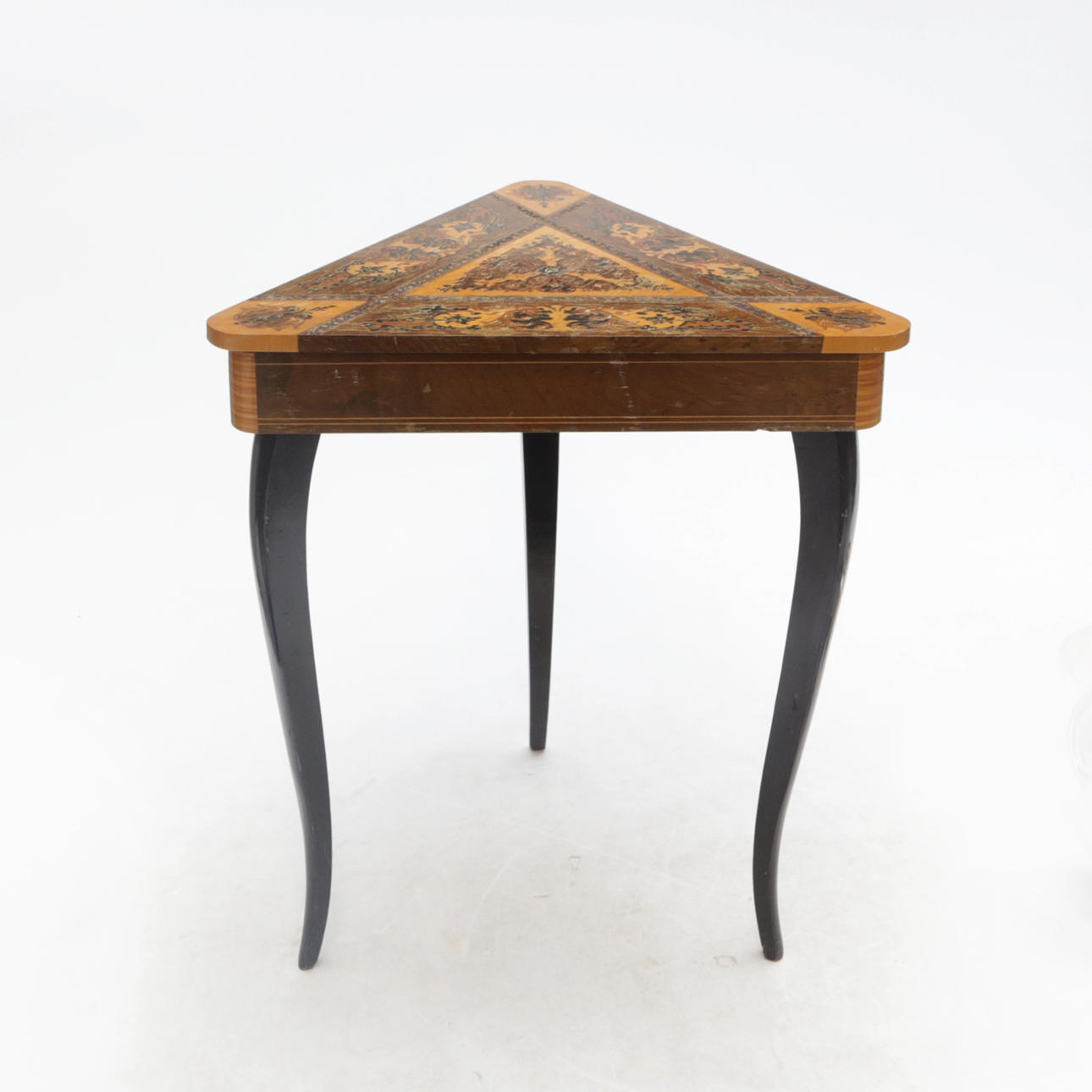 SPELDOSE TABLE, with intarsia.