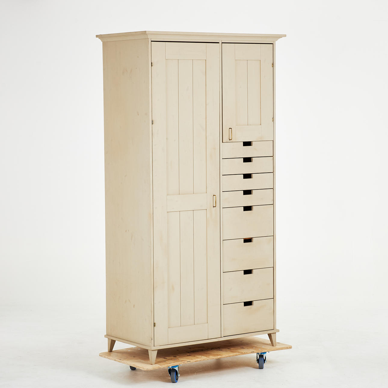 NIRVAN RICHTER. wardrobe, Norrgavel, painted pine, interior marked.