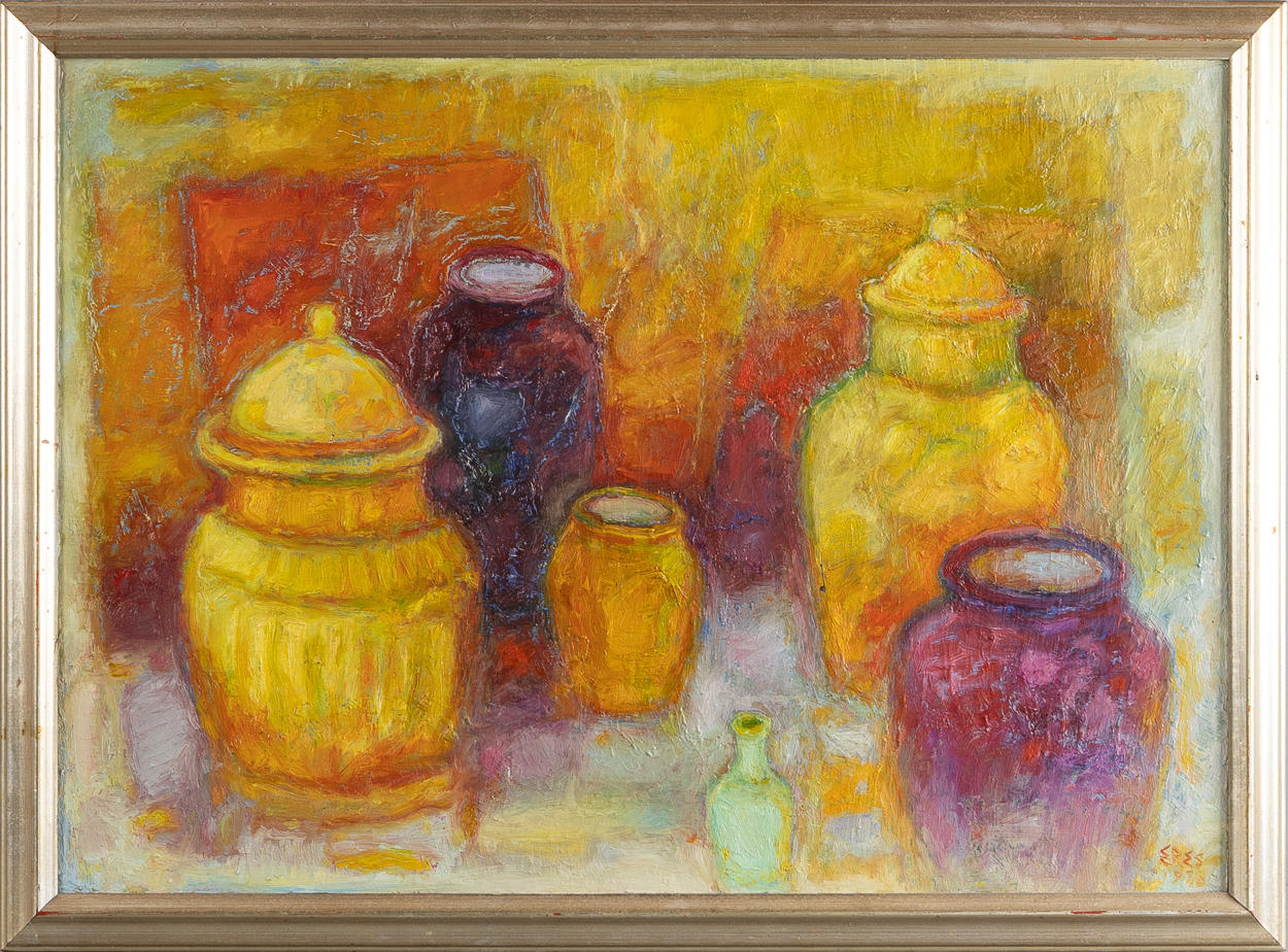 ARNOLD ERES. Oil on canvas, still life, signed and dated 1978.