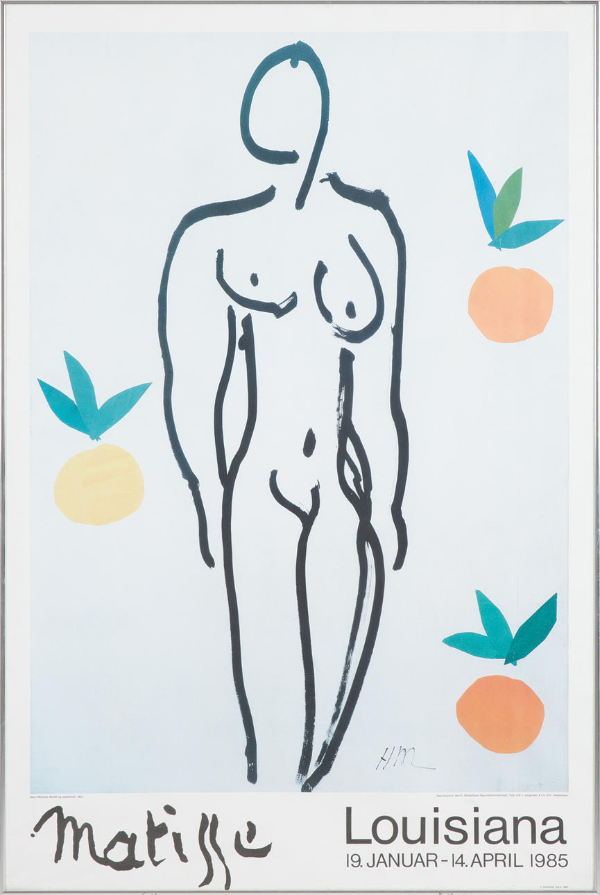 POSTER, after Matisse, Louisiana 1985, offset print.