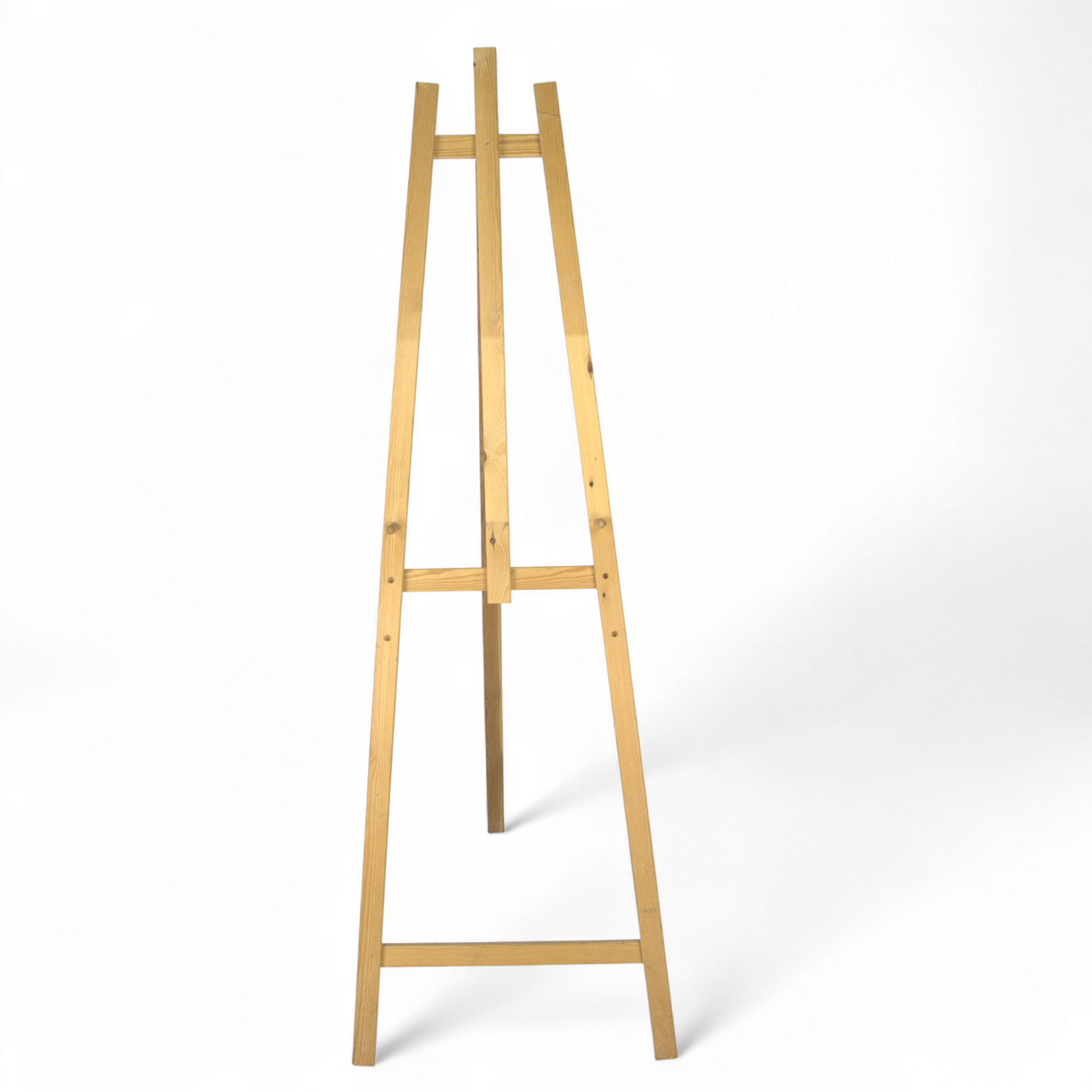 An easel, pine, foldable, contemporary.