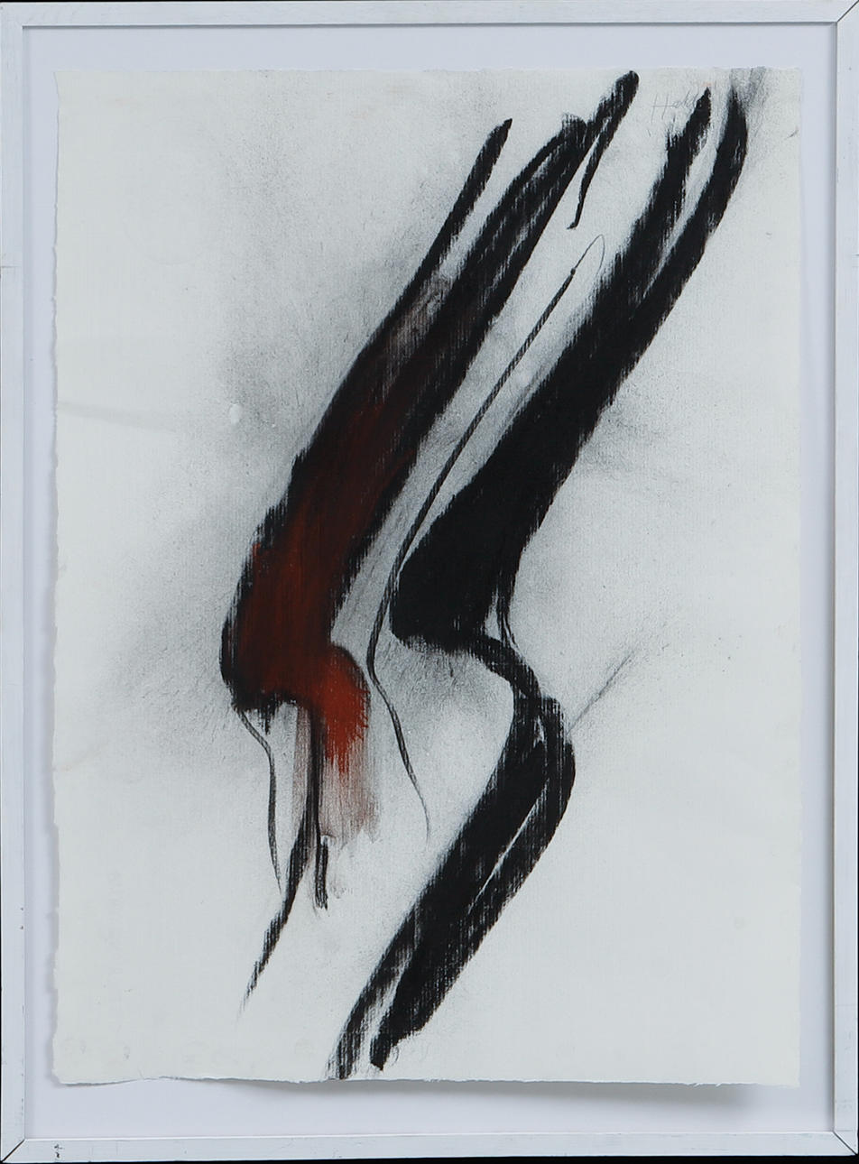 CLAES HAKE. Mixed media, signed.