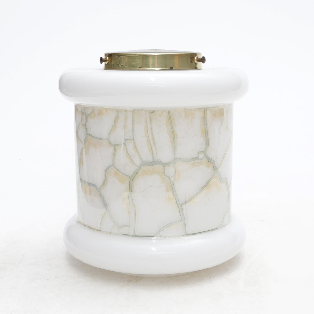 Lampshade, glass/metal.