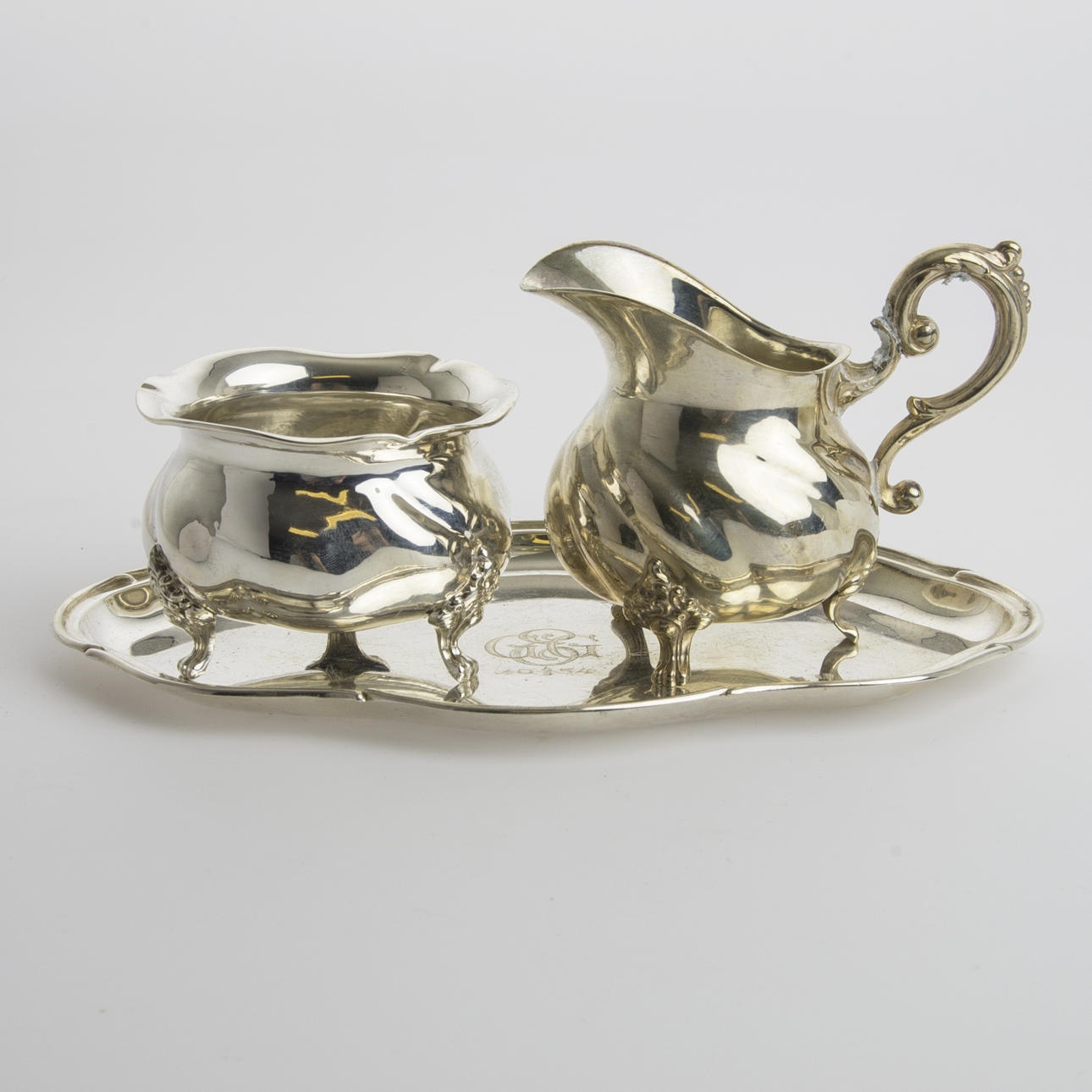 SERVERINGSSET, 3 delar, silver.