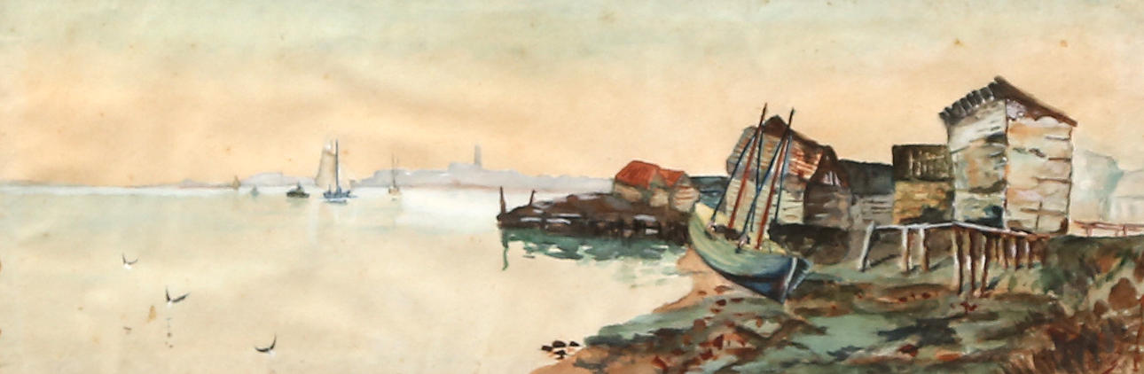 SPANISH SCHOOL, 20TH CENTURY. Seaside view.