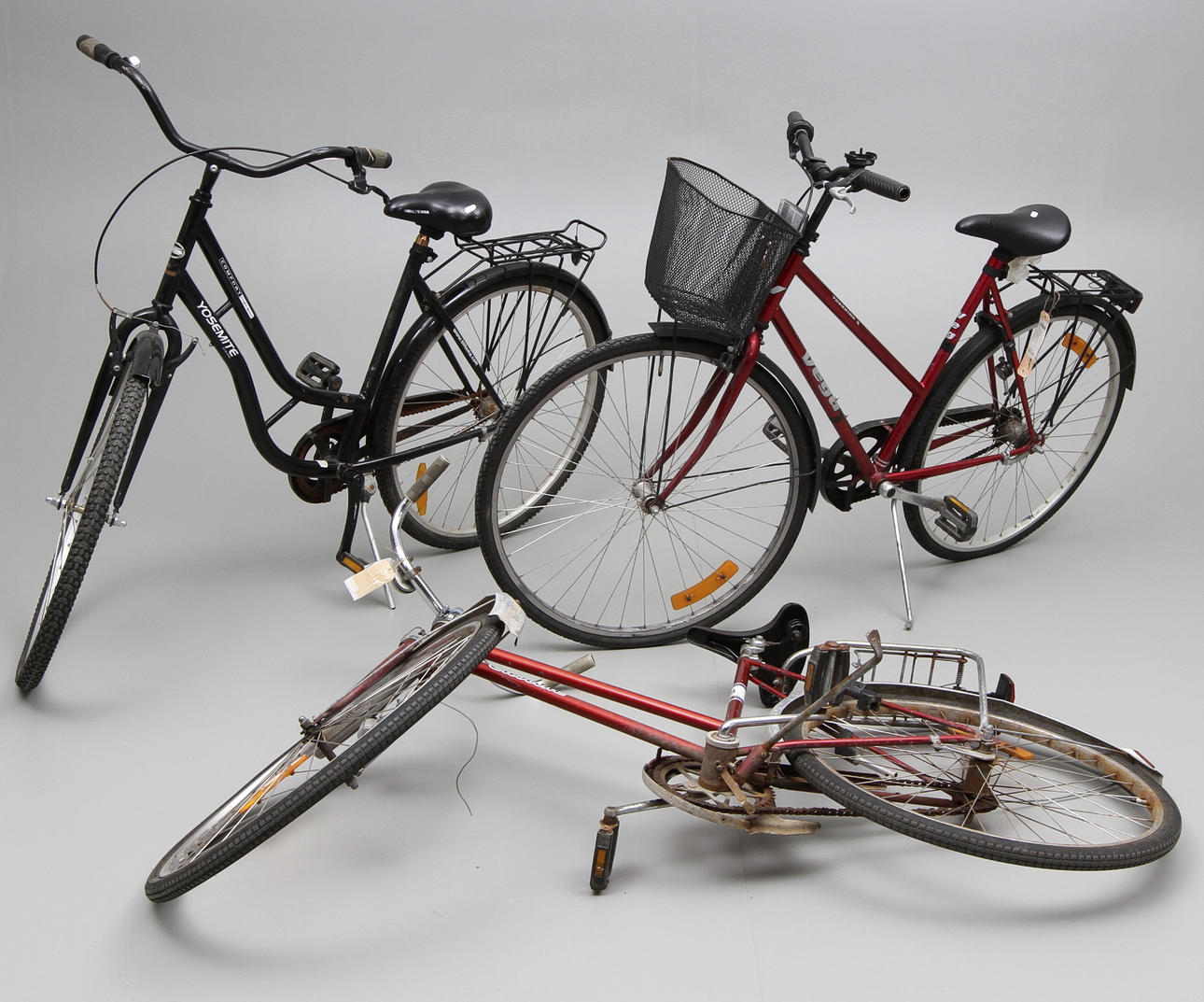 CYKLAR, 3 st, dammodeller, Vega, Crescent, Yosemite.