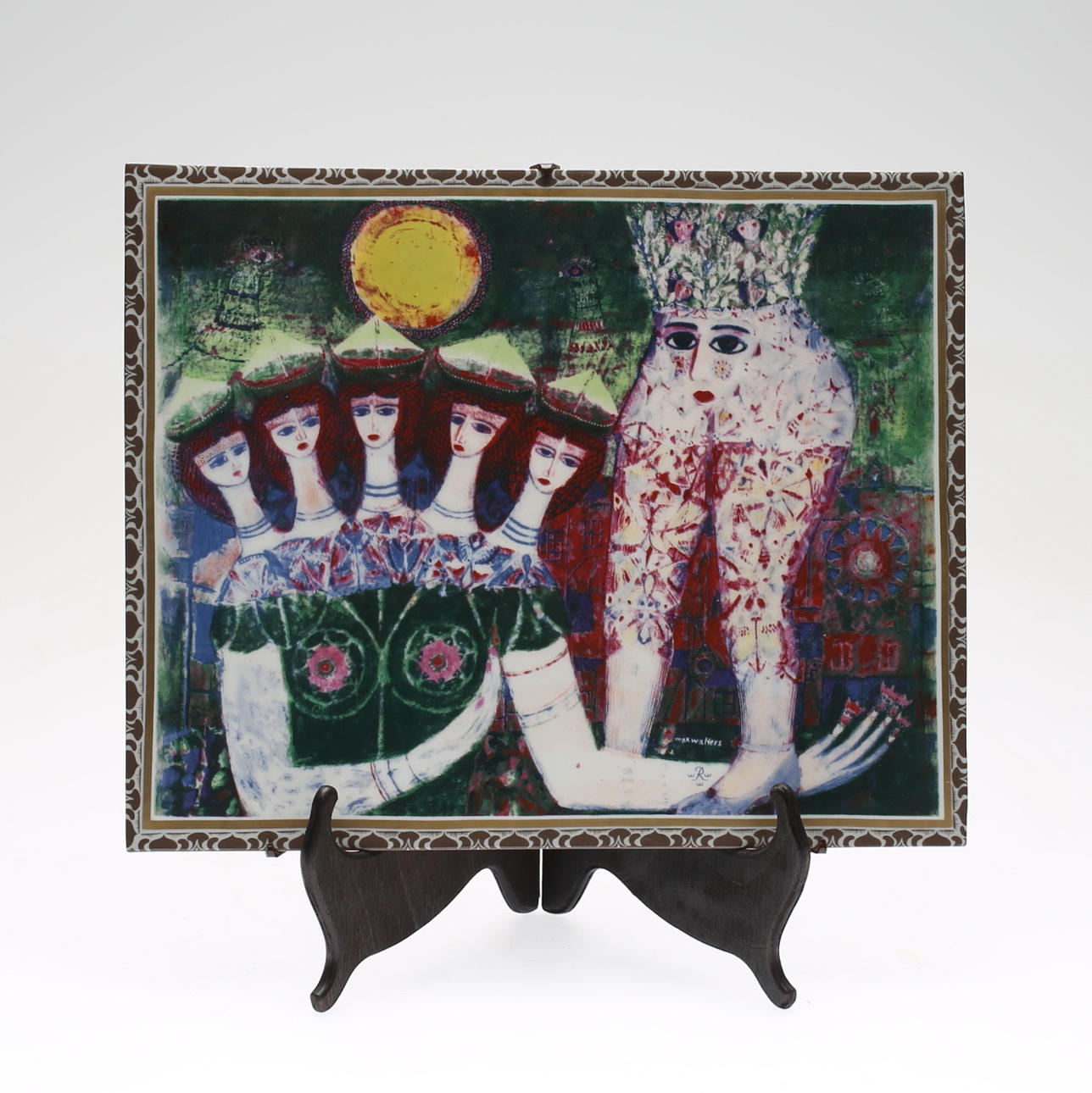 VÄGGPLAKETT, stengods, Max Walter Svanberg, Rörstrand.