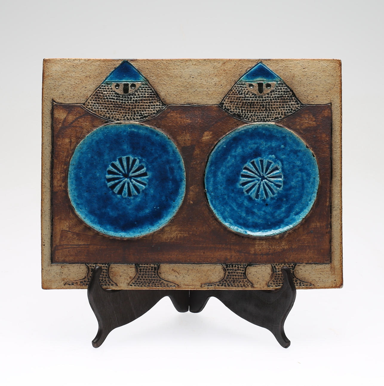 VÄGGPLAKETT, stengods, Inger Persson, Rörstrand.