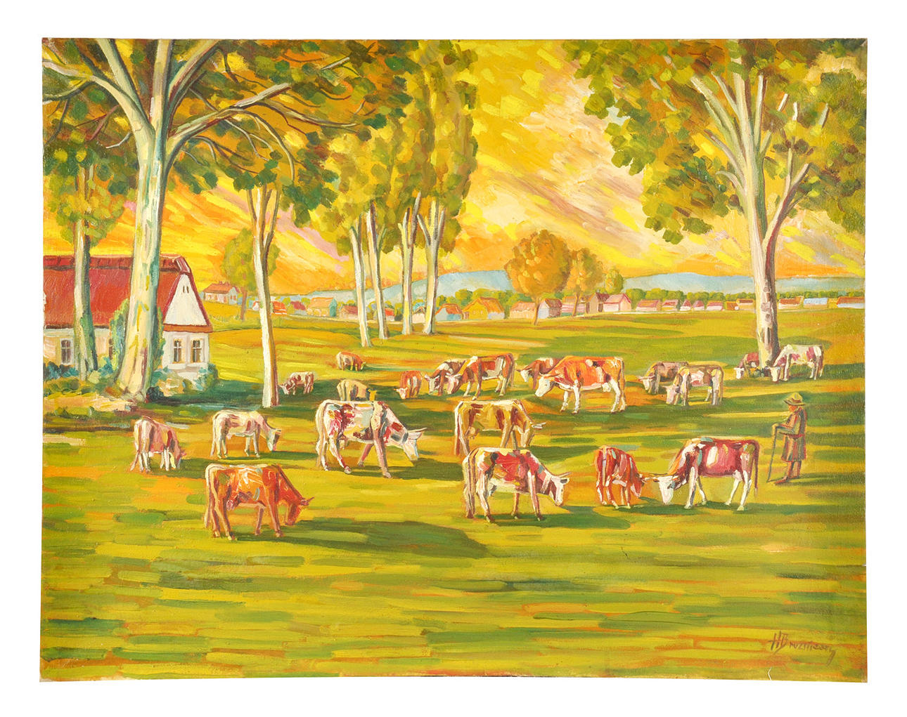 OKÄND KONSTNÄR. Olja på duk 50/60-tal.