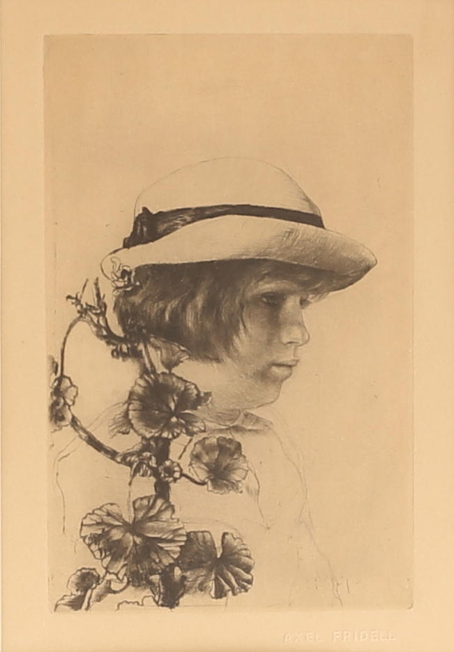 AXEL FRIDELL. Etching, blind stamp.