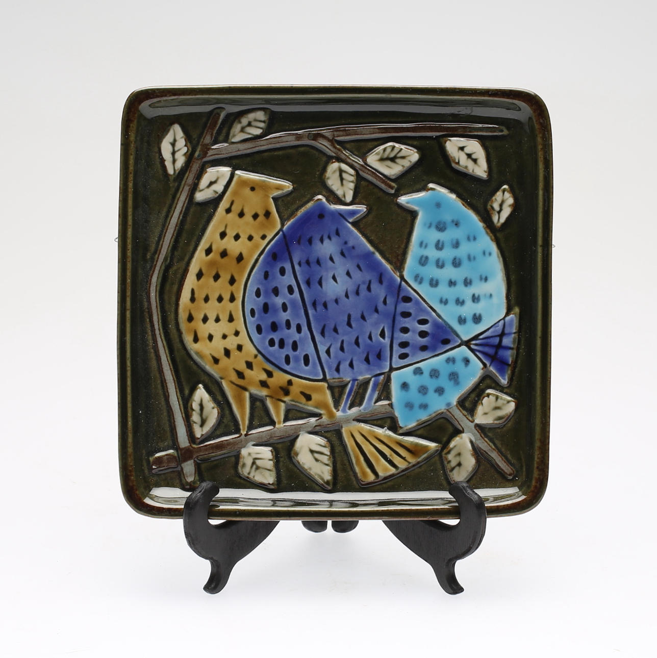 VÄGGPLAKETT, stengods, Lisa Larson, Gustavsberg.