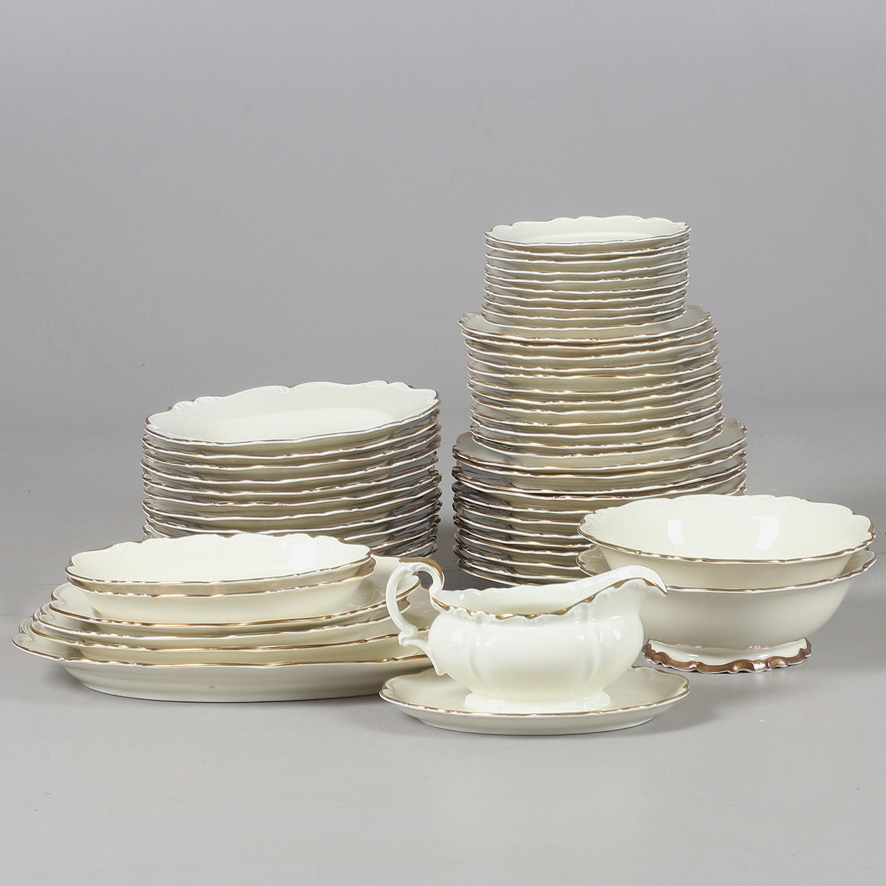 MATSERVIS, 55 delar, porslin, Hackefors, 1920/30-tal.