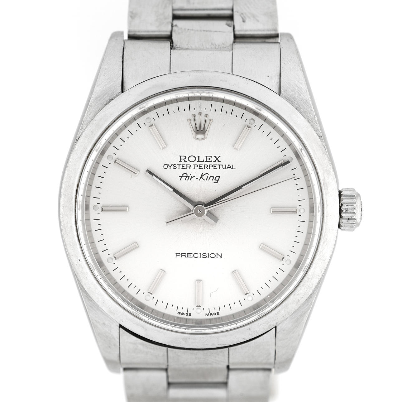 ROLEX, Air King, wristwatch, steel, automatic assignment, ca 2002.
