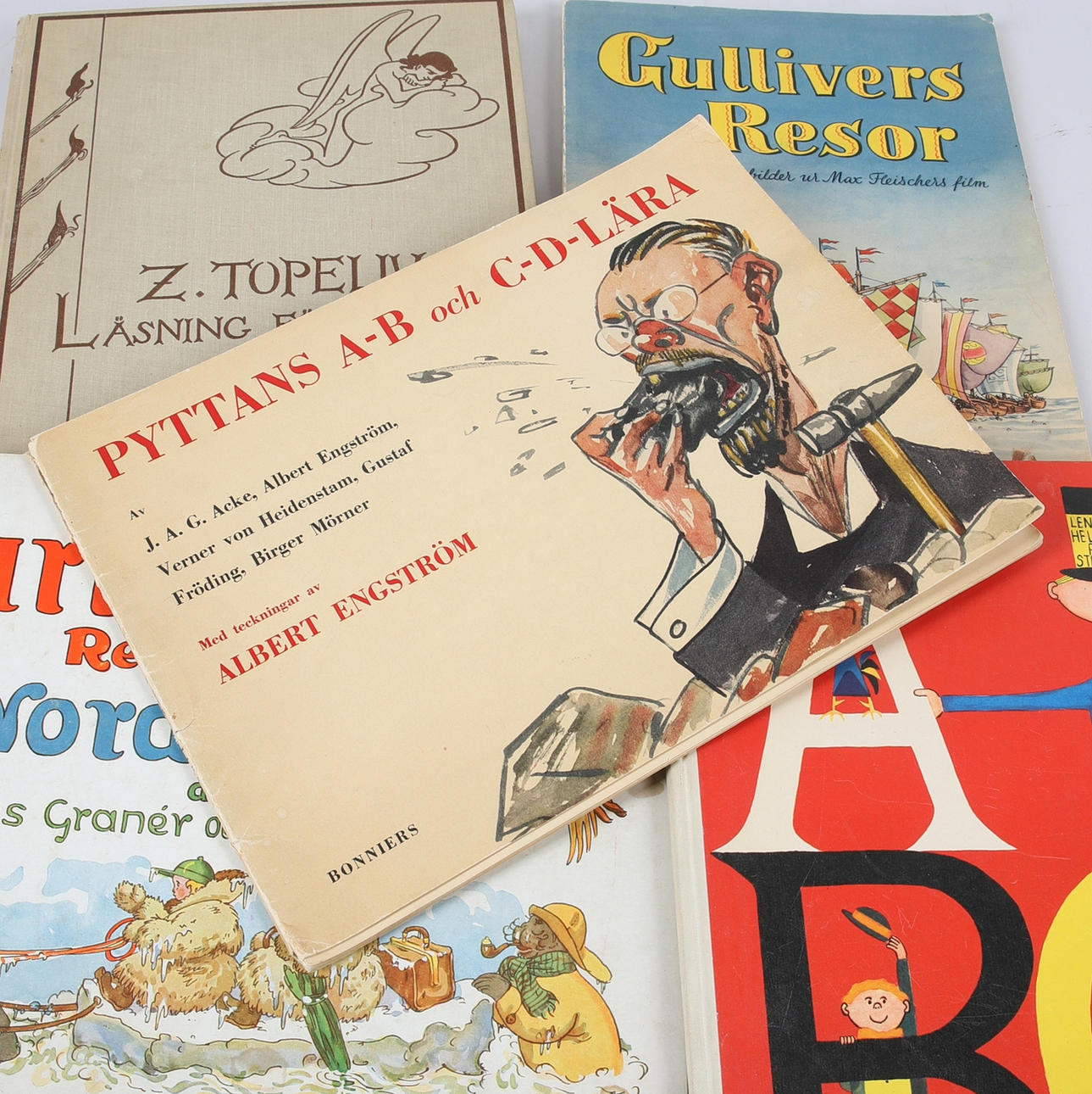 5 illustrated books, including Lennart Hellsing, mid 20th century ...